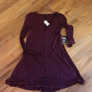 Beautiful long sleeve cotton dress with lace
